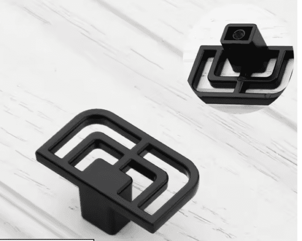 black Wardrobe Door Pullers Furniture Handle